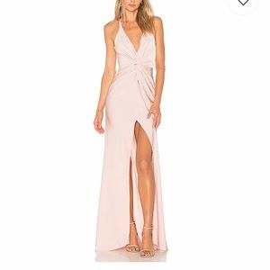 Flattering Pink Gown V Neck from Revolve